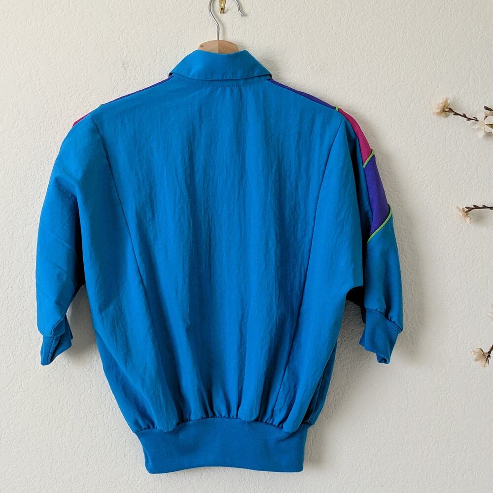 Vintage 80s 90s Colorblock‎ Retro Swish Top Small - Picture 4 of 8